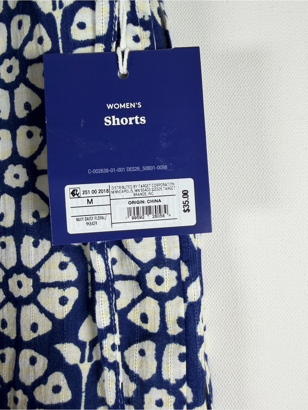Roller Rabbit Women's Daisy Floral Side-Tie Beach Pull-On Shorts - Navy Blue - M - Picture 7 of 11